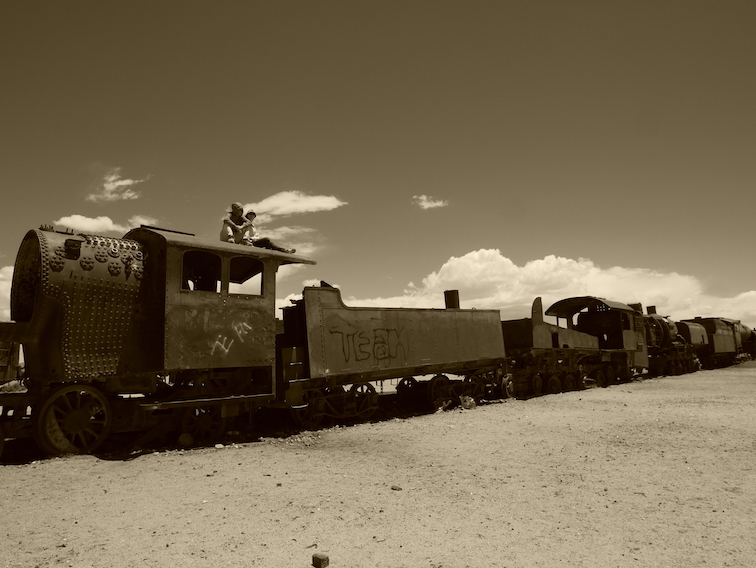 Cimetière de train en Bolivie. 