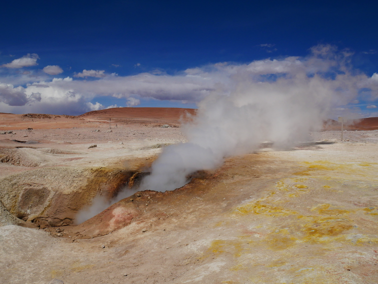 Des geysers en Bolivie. 